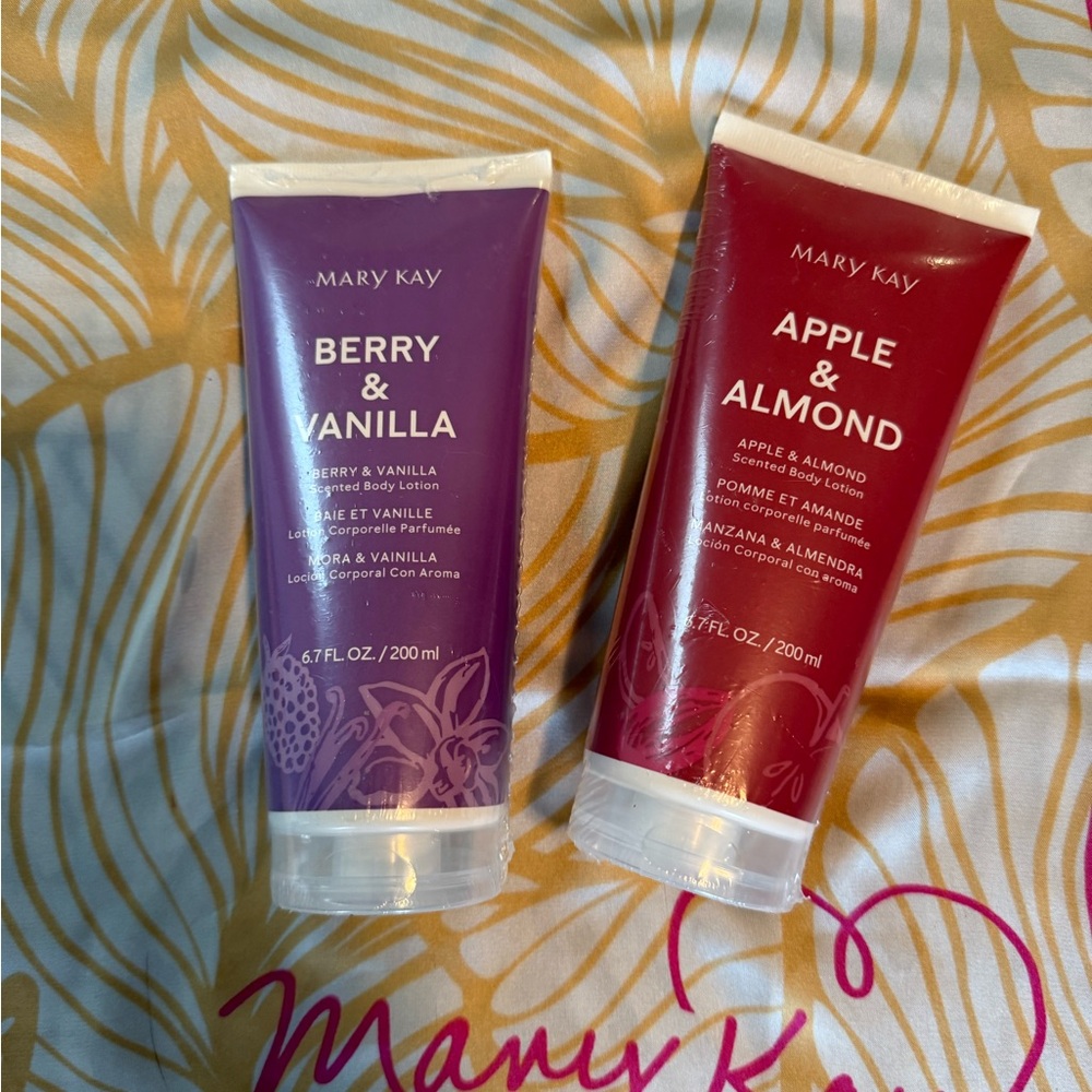 Mary Kay Purple and Red Body Lotion Duo